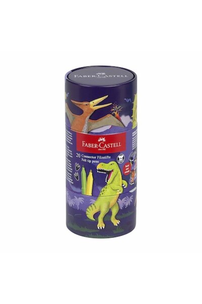 Faber Castell Markere conectori Faber-Castell, set dinozauri, 20 de culori