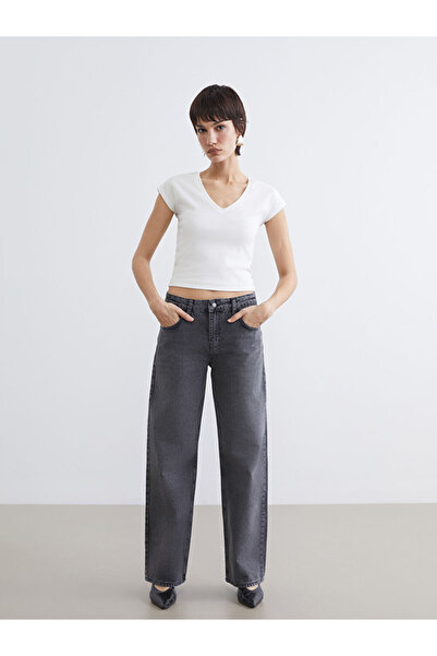 LC Waikiki Sparkling Choices from Shining Store Women's Wide Leg Jean Pants