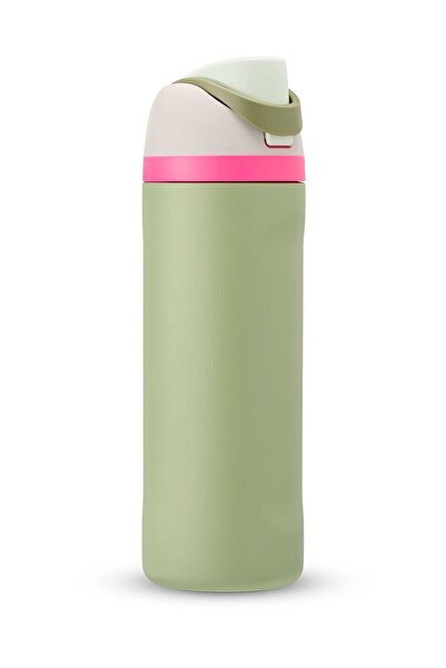 Weather Forecast 304 L Steel Green Handle Straw Thermos Water Bottle with Str...