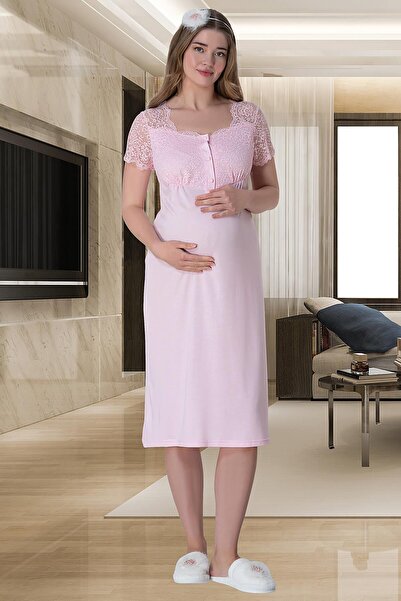 Mecit Pijama Mecit 6013 - Рожева, для вагітних та жінок після пологів Нічна с...