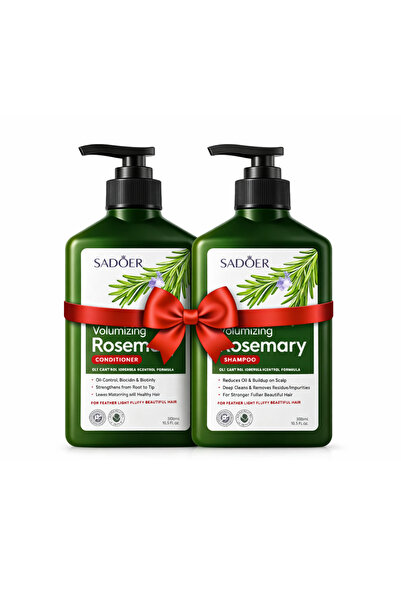 SADOER Pachet Promo Rozmarin – Șampon + Balsam pentru Volum & Fortifiere (500...