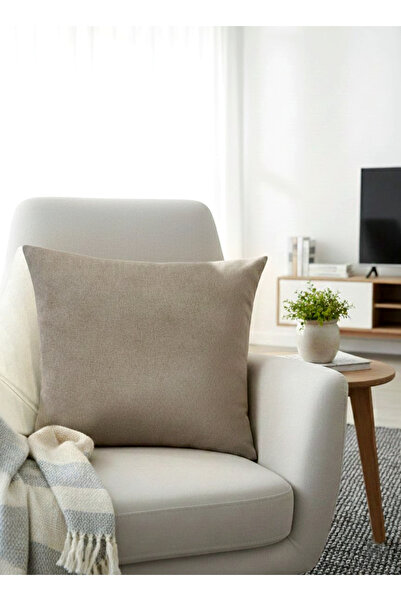 Brillant LATTE KAHVE Renk 45X45 Ölçü Petek Dokuma Yumuşak Yapılı Kırlent Kılıf