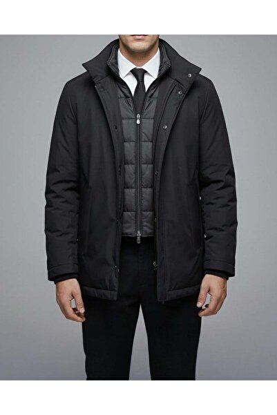 TerziAdemAltun Italian style s Slim Fit men's puffer jacket black t14782