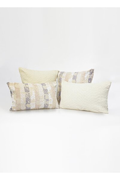 Bally Home مجموعة ''نوار'' المكونة من 4 وسائد زخرفية فاخرة ذات ملمس مميز