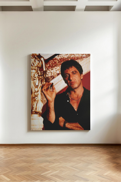 Kanvaspera Scarface Tony Montana - Kanvas Tablo - Al Pacino Portre, Kült Film...