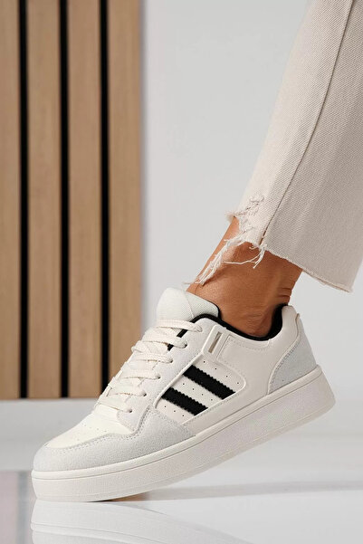 Zaira Women's beige sneakers made of eco-leather Iris #24190 - 40