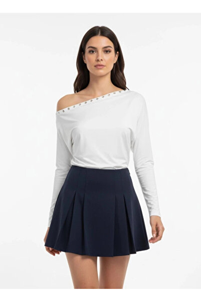 Cool & Sexy Women's Boat Neck Bat Sleeve Collar Trocked Lycra Combed Cotton B...