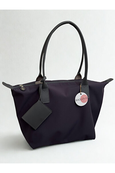 BAGLOVİS Card Holder Hanging Casual Fabric Gray Women's Shoulder Bag En42 Boy28