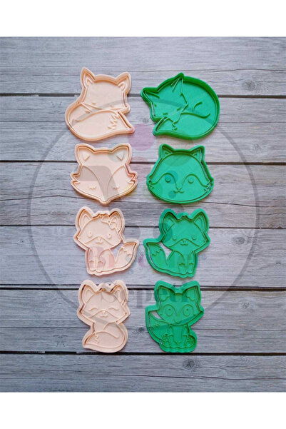 Bi'şeyler Sepeti Fox Cookie Cutter - 8 Figures 16 Pieces