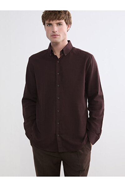 LC Waikiki Ανδρικό πουκάμισο Dobby με κανονική εφαρμογή Vizyon New Season