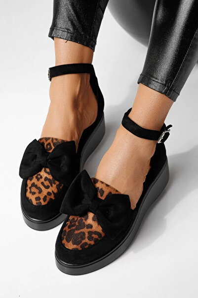 Zaira Pantofi casual dama leopard din piele ecologica intoarsa Ella #24094 - 40