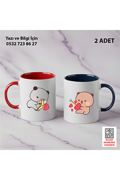 Ceymas Hediyelik Valentine's Day Special Series Dudububu Couple Cup Set of 2 ...