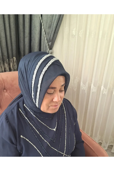 semahazırduvak Lacivert simsiz gri şerit detayl model