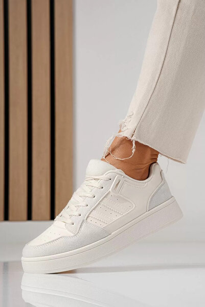 Zaira Women's beige sneakers made of eco-leather Iris #24188 - 40