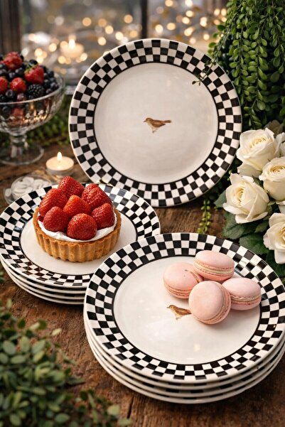 SERAMİKCİ Damali Bird 6-Piece Serving Plate Set