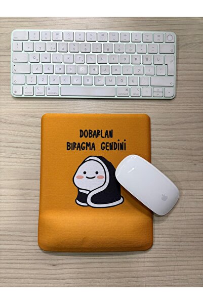 rakkun shop Dobarlan Bıragma Gendini Printed Mouse Pad with Wrist Support (Sq...