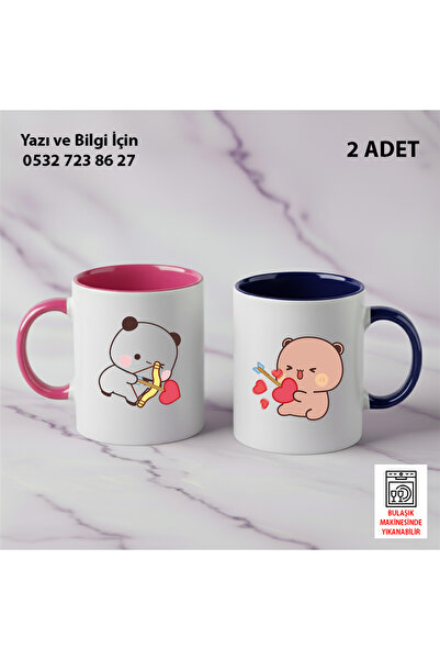 Ceymas Hediyelik Valentine's Day Special Series Dudububu Couple Cup Set of 2 ...