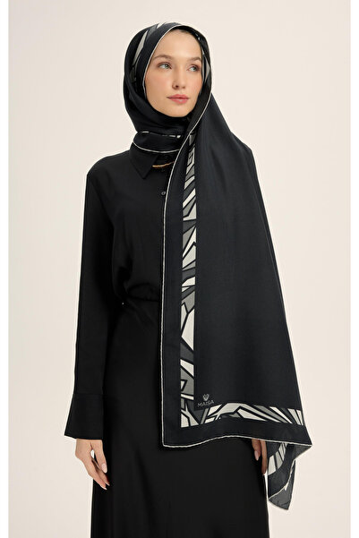 Maisa Aden Cotton Silk Shawl 70*190 cm - Black