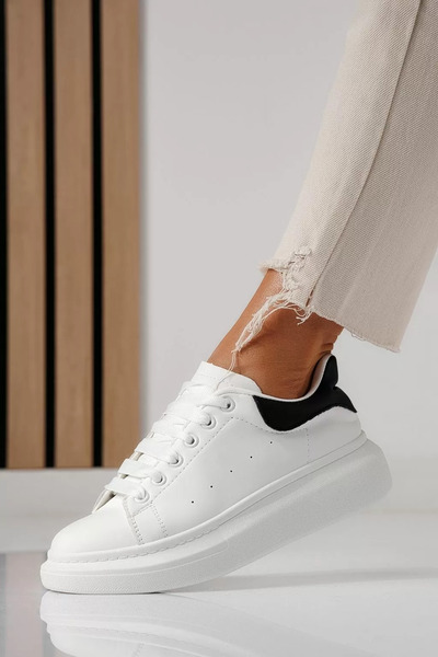Zaira Women's white sneakers made of eco-leather Raya #24196 - 40