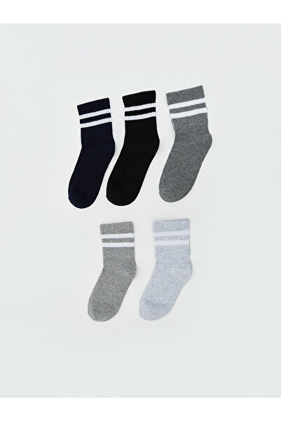 LC Waikiki مجموعة إلسيفا من الجوارب المخططة المختلطة للأولاد، عبوة من 5 قطع