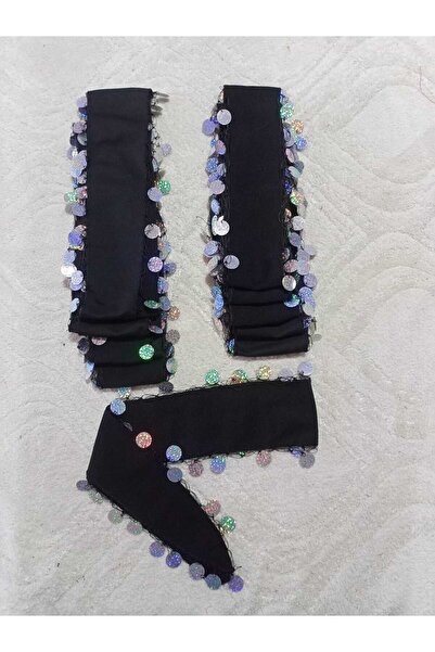 LABELLA COLLECTİON 23 April 10 Pieces Bandana Black with Light-Up Rotating Lyra