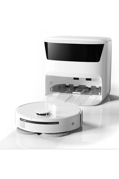 bodenbot مكنسة كهربائية وممسحة روبوتية مع محطة غسيل ذاتي