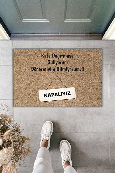 Rugmood سجادة مدخل حديثة بطباعة رقمية - سجادة مغلقة - سجادة أمام الباب