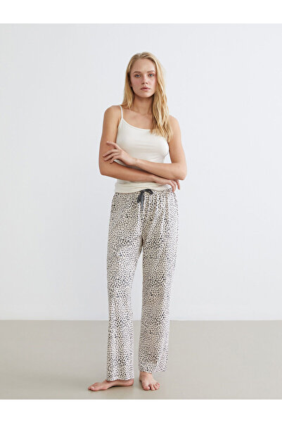 LC Waikiki Peak New Season Elastic Waist Leopard Patterned Women's Pajama Bot...