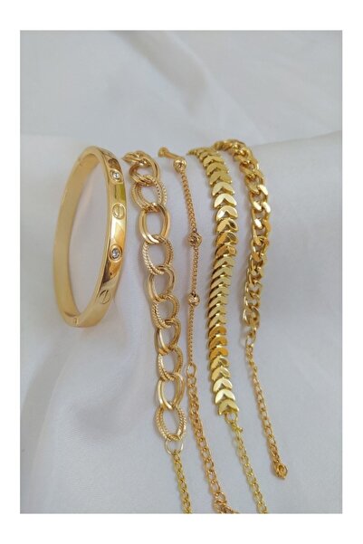 NKIE JEWELS Altın Renk Bileklik – Kaplama Kadın Lüks Trend aşkım Kombin – Kap...