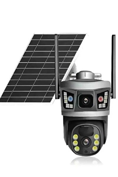 GermaNova 4G Surveillance Camera, 2 Lenses, 360° – 6MP Ultra HD, 7W Solar Pan...