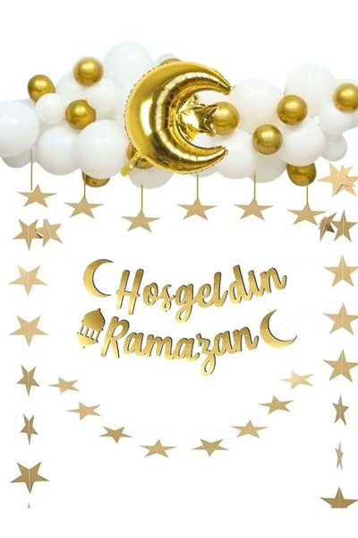 parti show Hoşgeldin Ramazan Balon Süsleme Seti