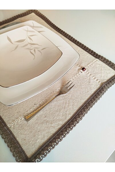 denizli hatırası 6 Pieces Organic Natural Handcrafted Floral Embroidered Line...