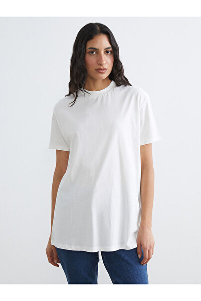 LC Waikiki Ecru Crew Neck Women's T-Shirt