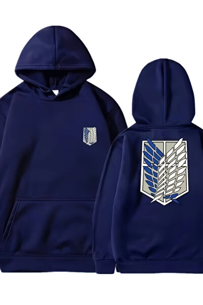 PENTHİLUS Unisex Oversized Hooded Sweatshirt. Attack on Titan Survey Corps (W...