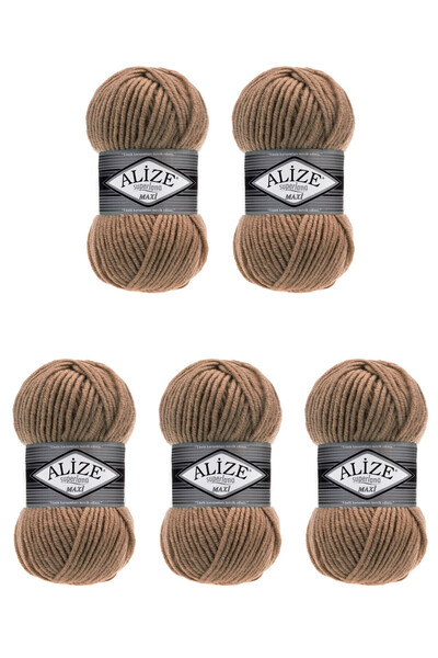 Alize 5 Pcs SuperLana Maxi 466 Thick Hand Knitting Turkish Yarn