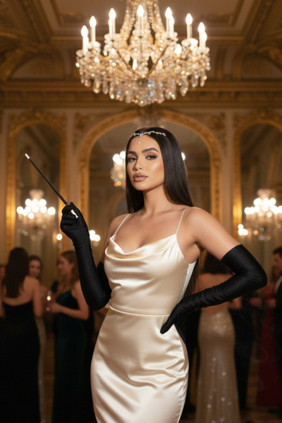 shop Set de accesorii de noapte în stilul Great Gatsby - Banderolă de cristal...