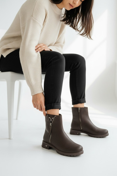 FLORİN Kadın Kışlık Su Geçirmez Düz Taban Bot