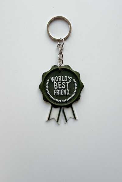 sin istanbul سلسلة مفاتيح فضية بتصميم 'أفضل صديق في العالم'