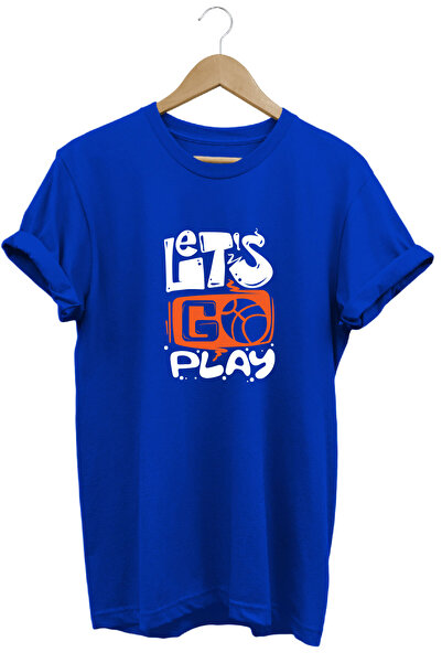 onsrawear Lets Go Play Basketball Printed Unisex Basic 100% Cotton T-Shirt