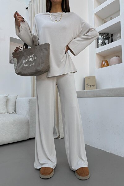 mylove Long Sleeve Modal Suit Stone