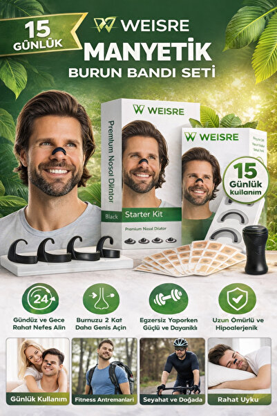 Weisre Manyetik Burun Bandı Seti – Horlama Azaltan, Nefes Açan Premium Burun ...
