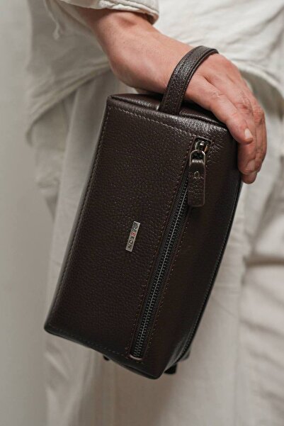 DERKON Ovax Genuine Leather Handheld Portfolio Men's Bag