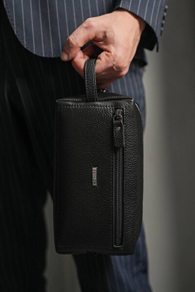 DERKON Ovax Genuine Leather Handheld Portfolio Men's Bag