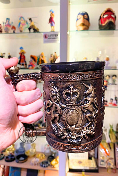 FG KONNİCHİWA Golden Barrel Dragon Mug Design Ceramic & Polyester Mug and Vik...