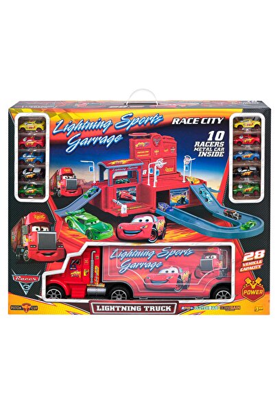 Brother Toys Oyuncak Devasa Boy Şimşek Mcqueen Otopark Garaj Seti 10 Adet Met...