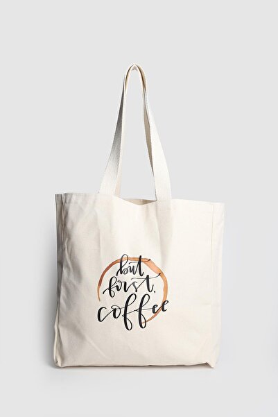 Store حقيبة قماش منقوشة نسائية