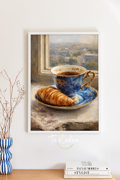 tablodea Επιτραπέζια διακόσμηση κουζίνας με ελαιογραφία σε στυλ vintage καφέ ...