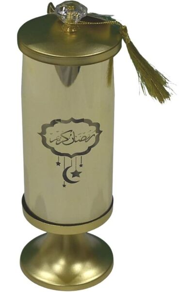 alnawadervillage فانوس رمضان، يعمل بالبطاريات - ألومنيوم 751 - ذهبي