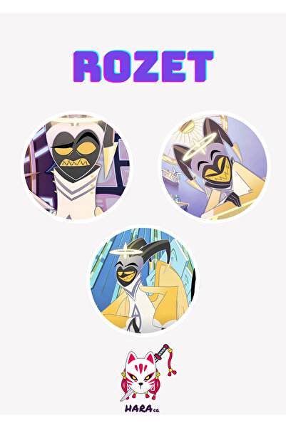 Hara Company Hazbin Hotel Animesi Adam Anime Rozet Seti 3’lü