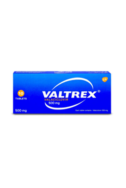 GSK Valtrex 500 mg Tablets - 10 Tablets